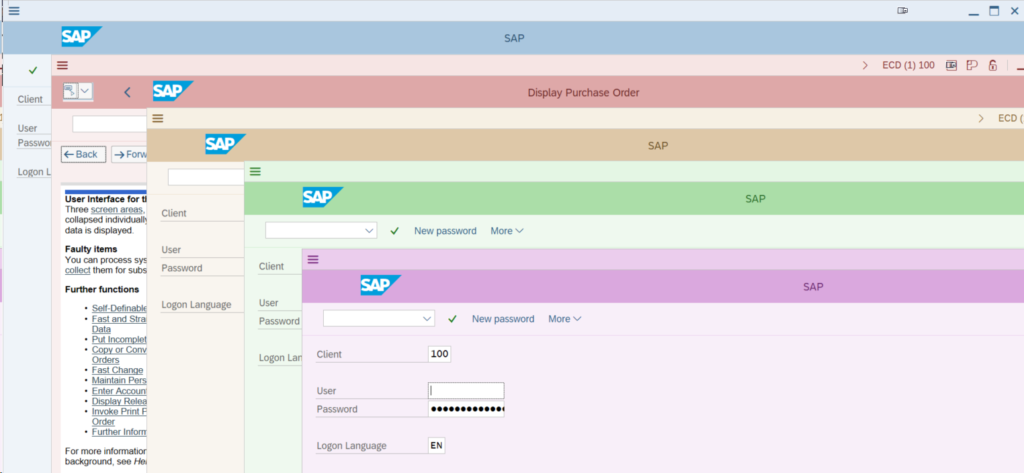 New Belize colors in SAP GUI 7.60