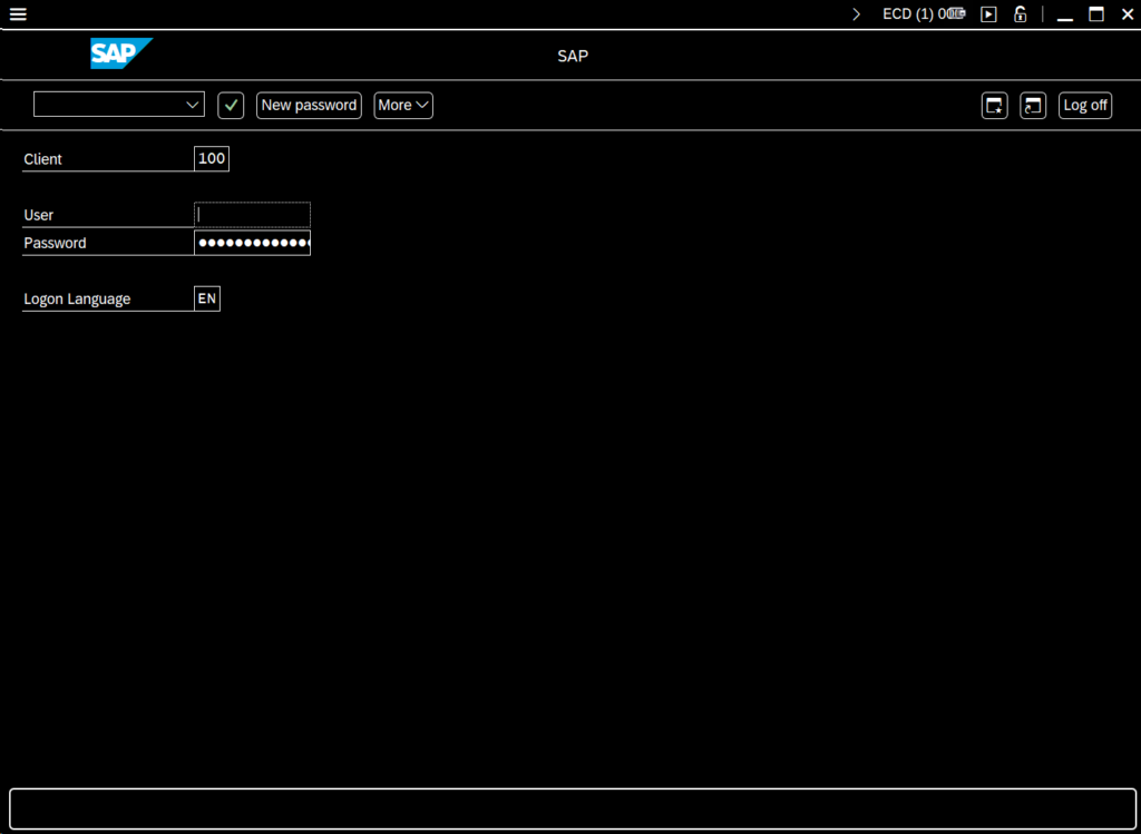 Belize High Contrast Black in SAP GUI 7.60 